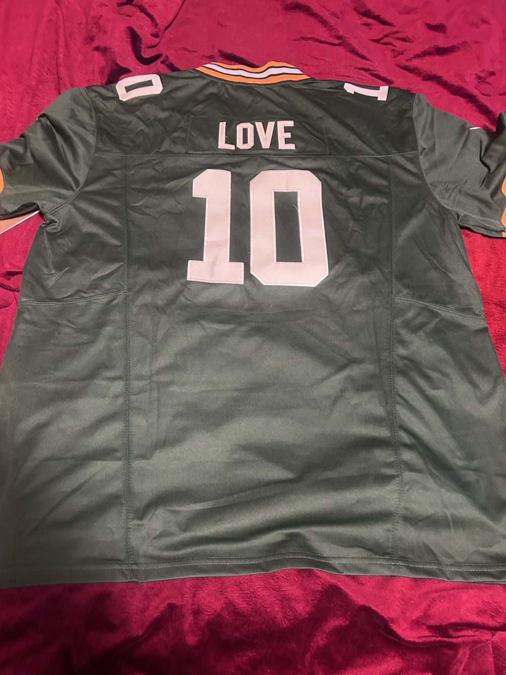 Jordan Love Greenbay Packers- Nike Green NFL Engineered Tag Jersey Patch